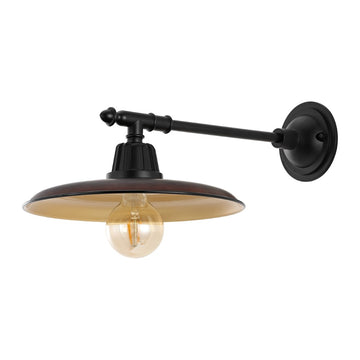 Bonner 12" Farmhouse Industrial Indoor/Outdoor Iron LED Victorian Arm Outdoor Sconce